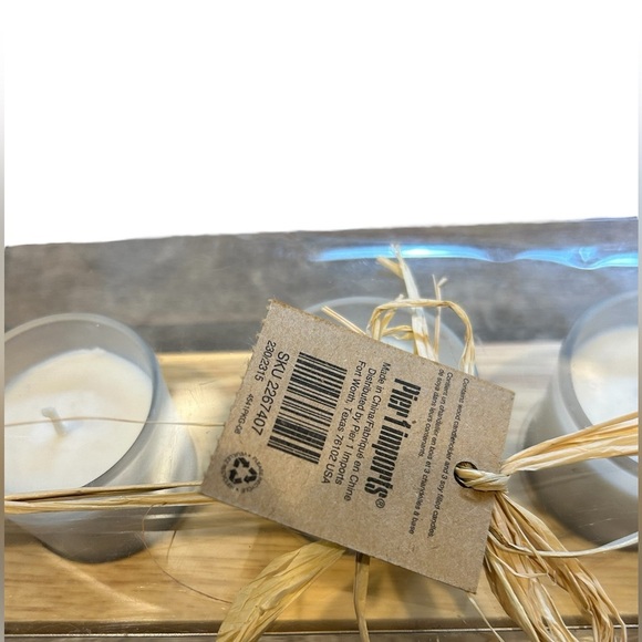 Pier 1 Import Soy Filled Candle Set With Wooden Holder Because Who Needs Therapy - Picture 4 of 5